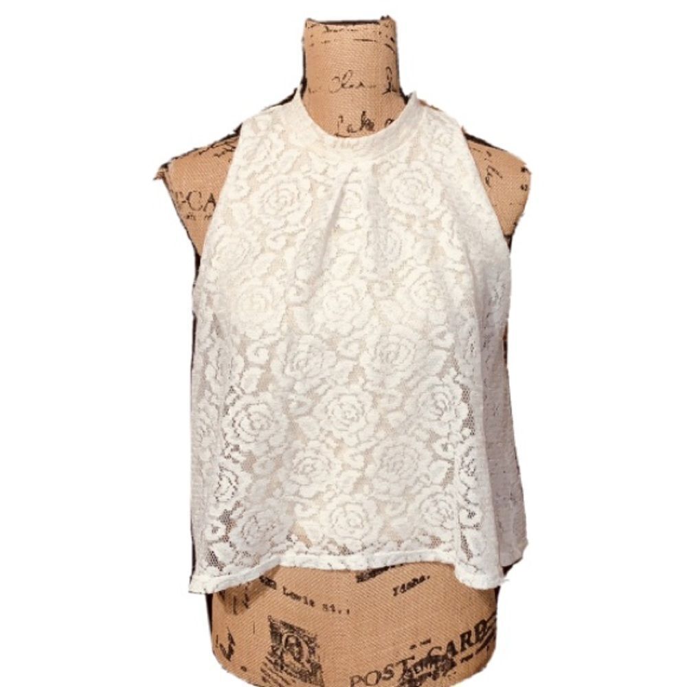 Love Fire lace tank top size M